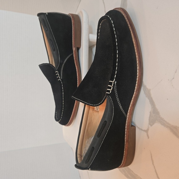 UGG Mens Bel-Air Venetian Black Suede Slip On Loafers Mens Size 10 - Picture 2 of 12